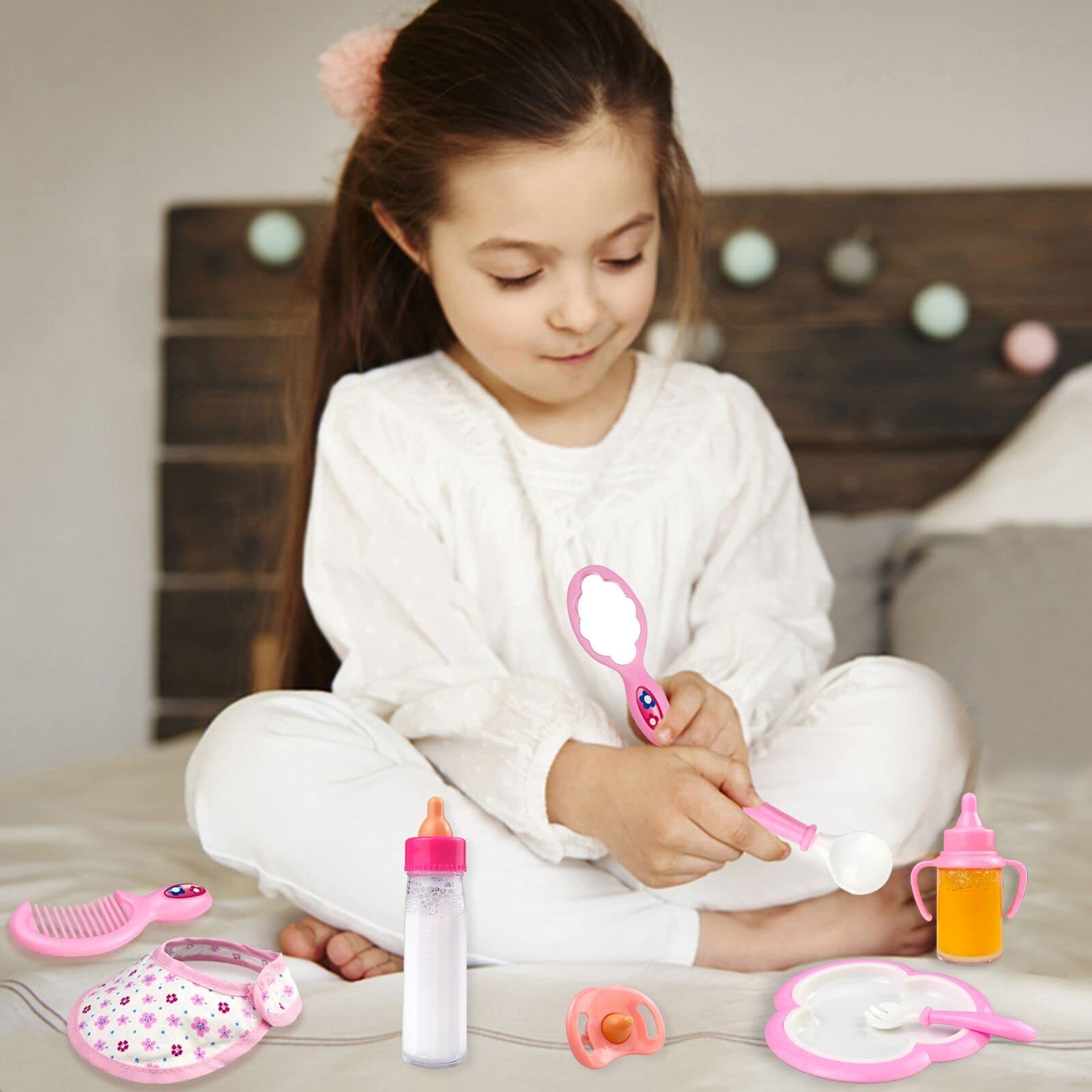 Foto 7 pulgar | Set De Alimentación Y Cuidado Bnuzeiyi De Baby Doll Accessories Para Niños De 14 A 16 Años - Venta Internacional.