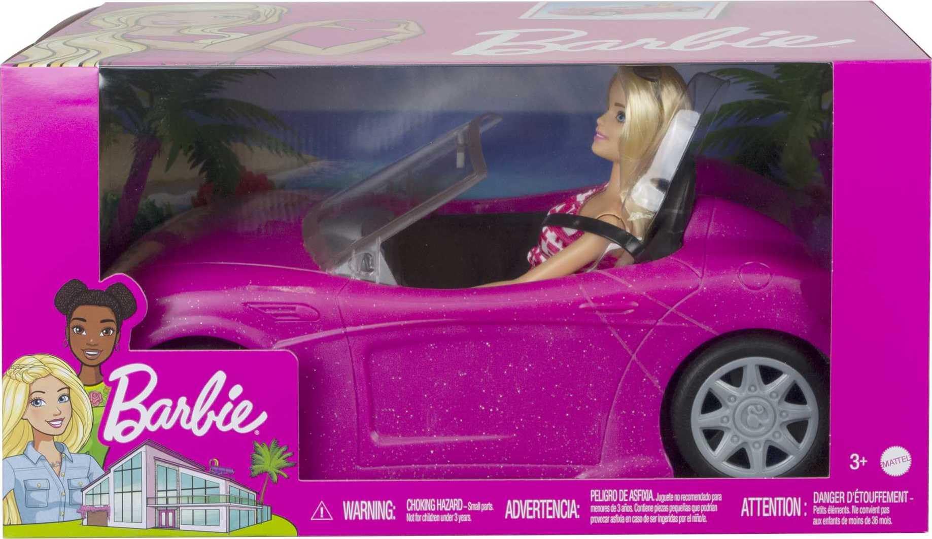 Foto 7 pulgar | Set De Juego Toy Barbie Para Muñecas Y Coches, Convertible De 2 Plazas, Rosa Brillante - Venta Internacional.
