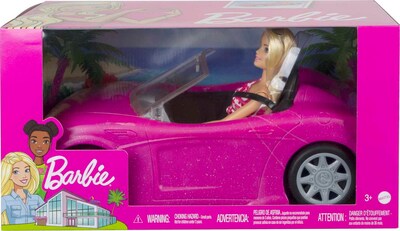 Foto 6 | Set De Juego Toy Barbie Para Muñecas Y Coches, Convertible De 2 Plazas, Rosa Brillante - Venta Internacional.