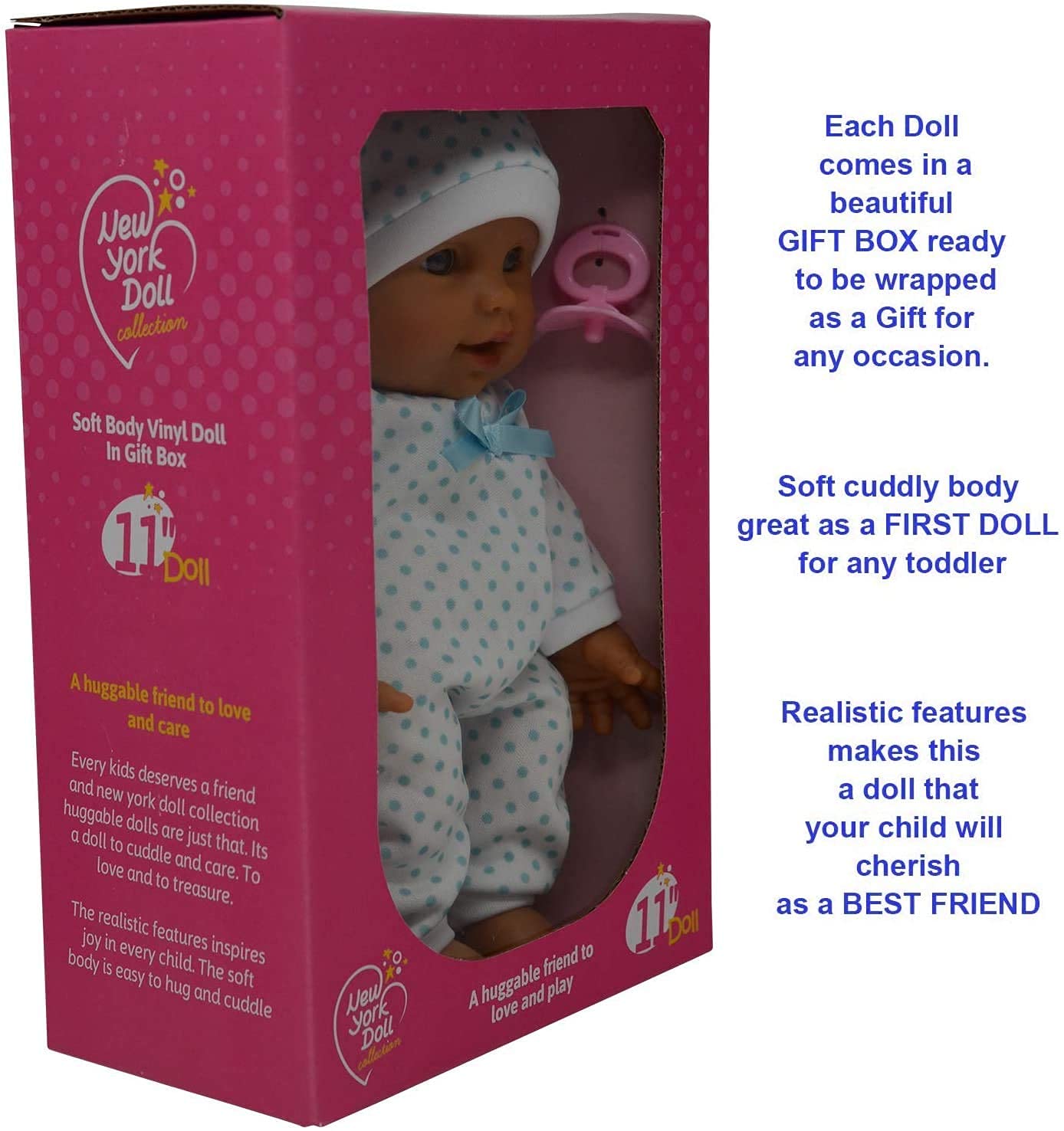 Foto 5 pulgar | Baby Doll The New York Doll Collection, 28 Cm, Cuerpo Suave - Venta Internacional.