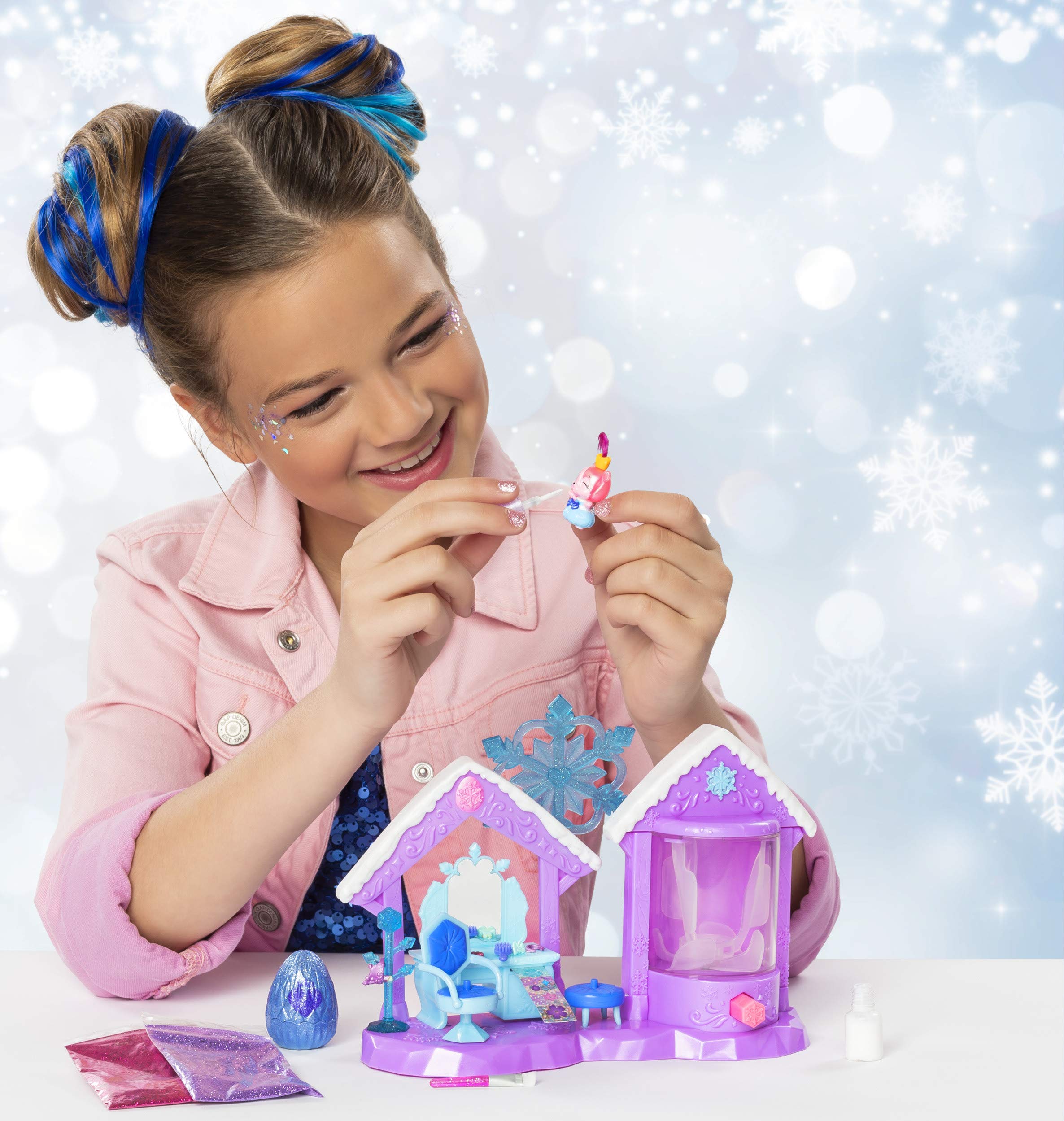 Foto 5 pulgar | Playset Hatchimals Colleggtibles Glitter Salon Con 2 Exclusivas - Venta Internacional.