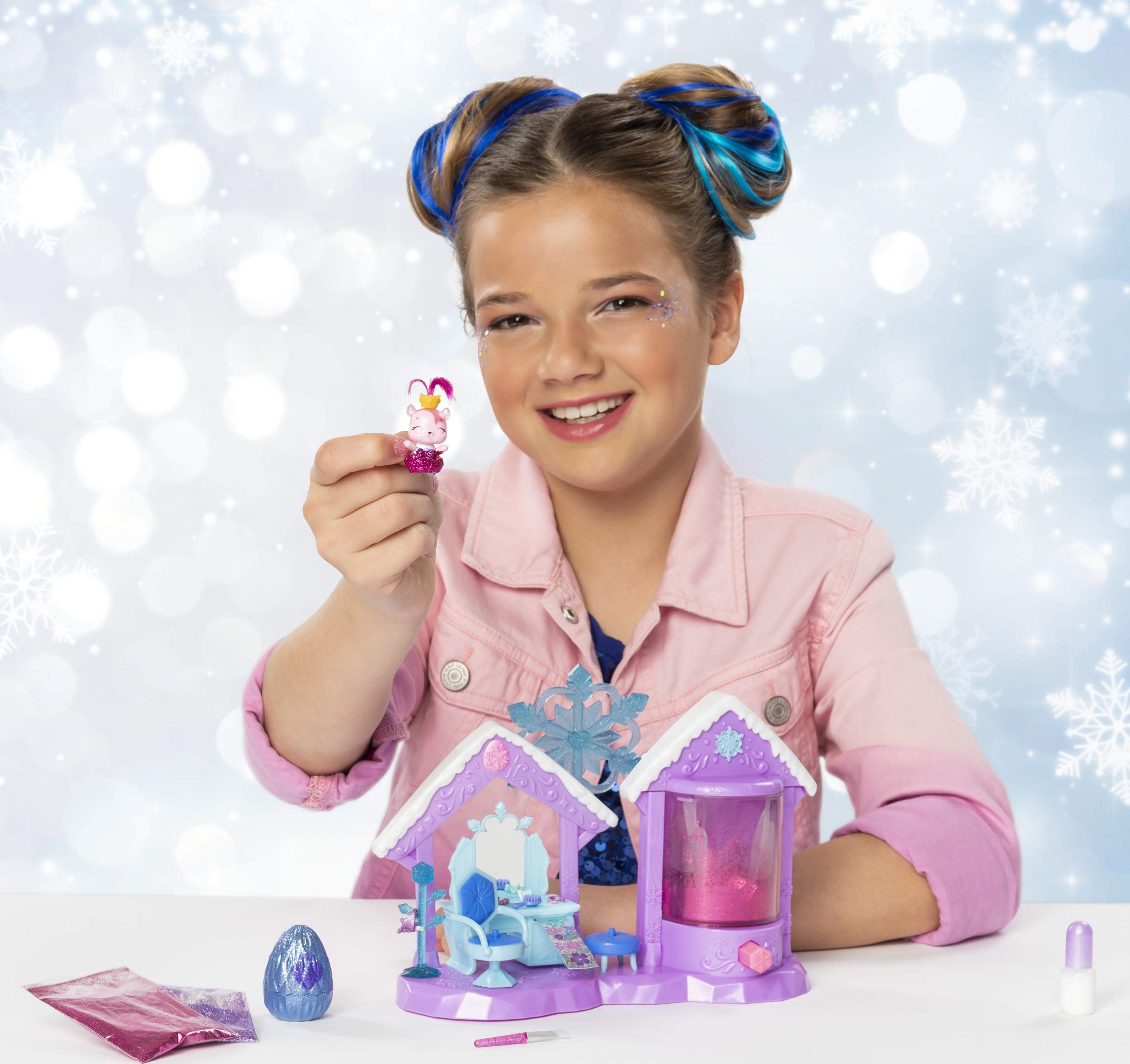 Foto 8 pulgar | Playset Hatchimals Colleggtibles Glitter Salon Con 2 Exclusivas - Venta Internacional.