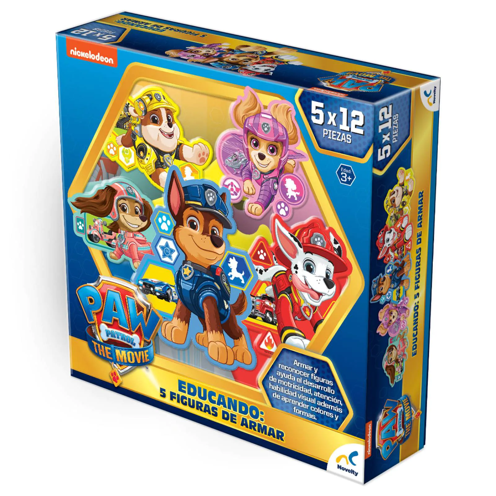 Foto 2 pulgar | Juego Preescolar con 5 Figuras para Armar de Paw Patrol Novelty