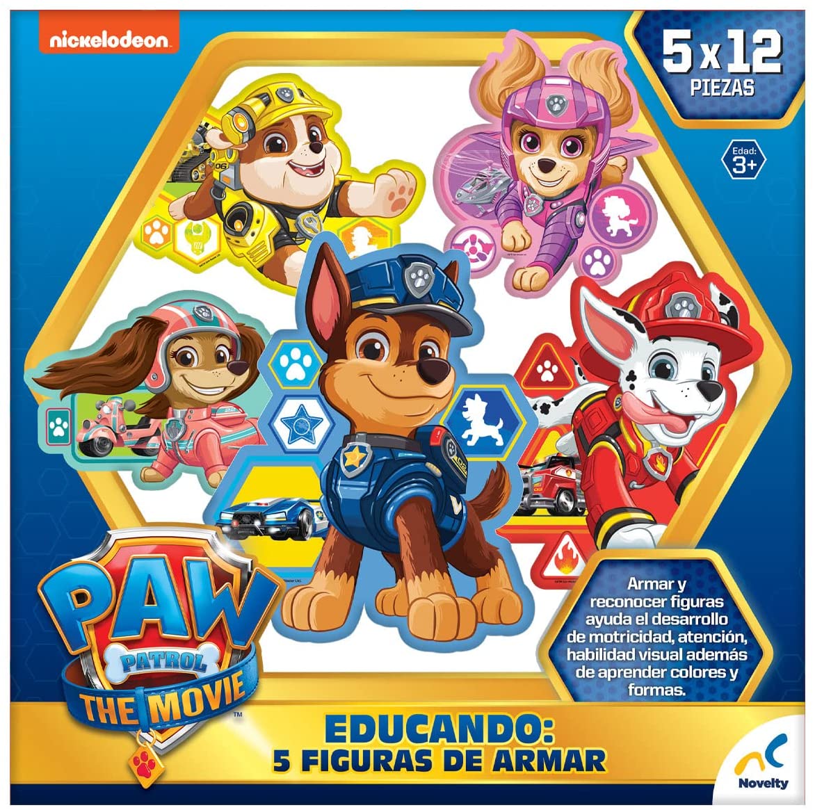 Foto 3 pulgar | Juego Preescolar con 5 Figuras para Armar de Paw Patrol Novelty