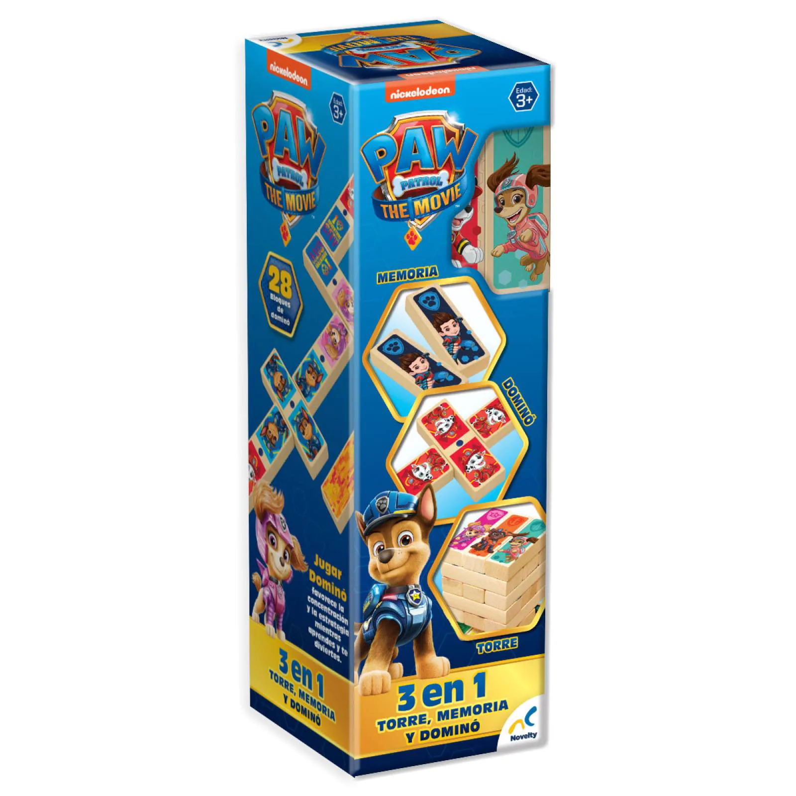 Foto 2 pulgar | Juego de Mesa para Niños Torre de Madera 3 en 1 de Paw Patrol Novelty