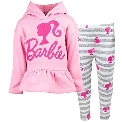 Venta Internacional- Barbie Para Chicas De Chicas Peplum Peplum Holdea Y Leggings Set Pink 4t $1,083