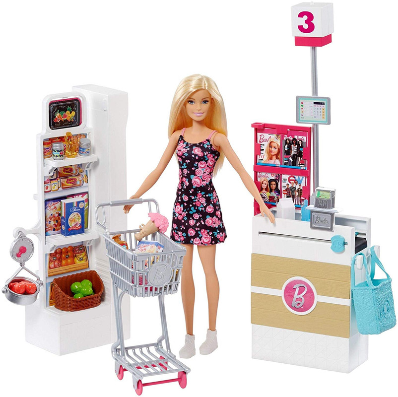 Muñeca Barbie Supermercado