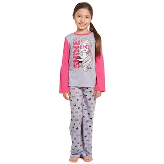 Foto 2 | Barbie Little Girls Pajama Shirt And Pants Sleep Set Gray/ - Venta Internacional.