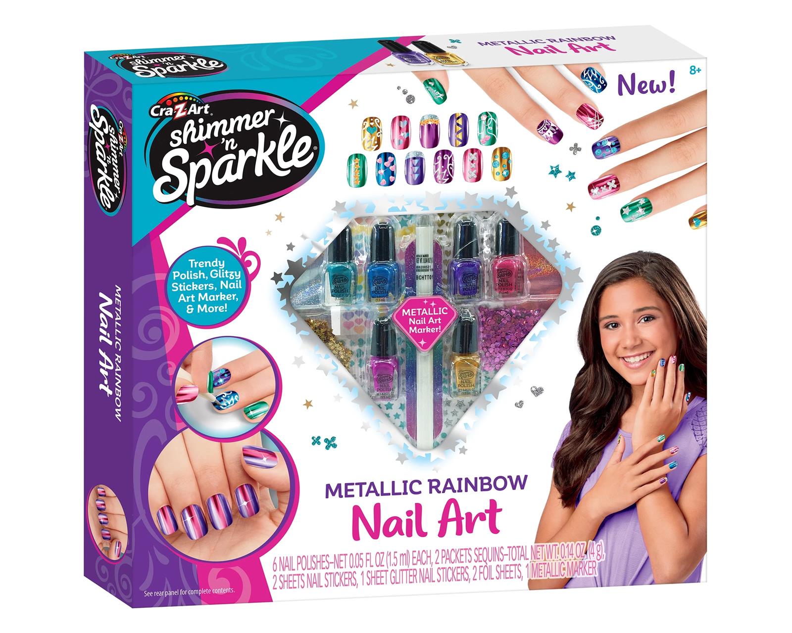 Kit De Actividades Cra-z-art Shimmer And Sparkle (metallic Rainbow Nail Art)