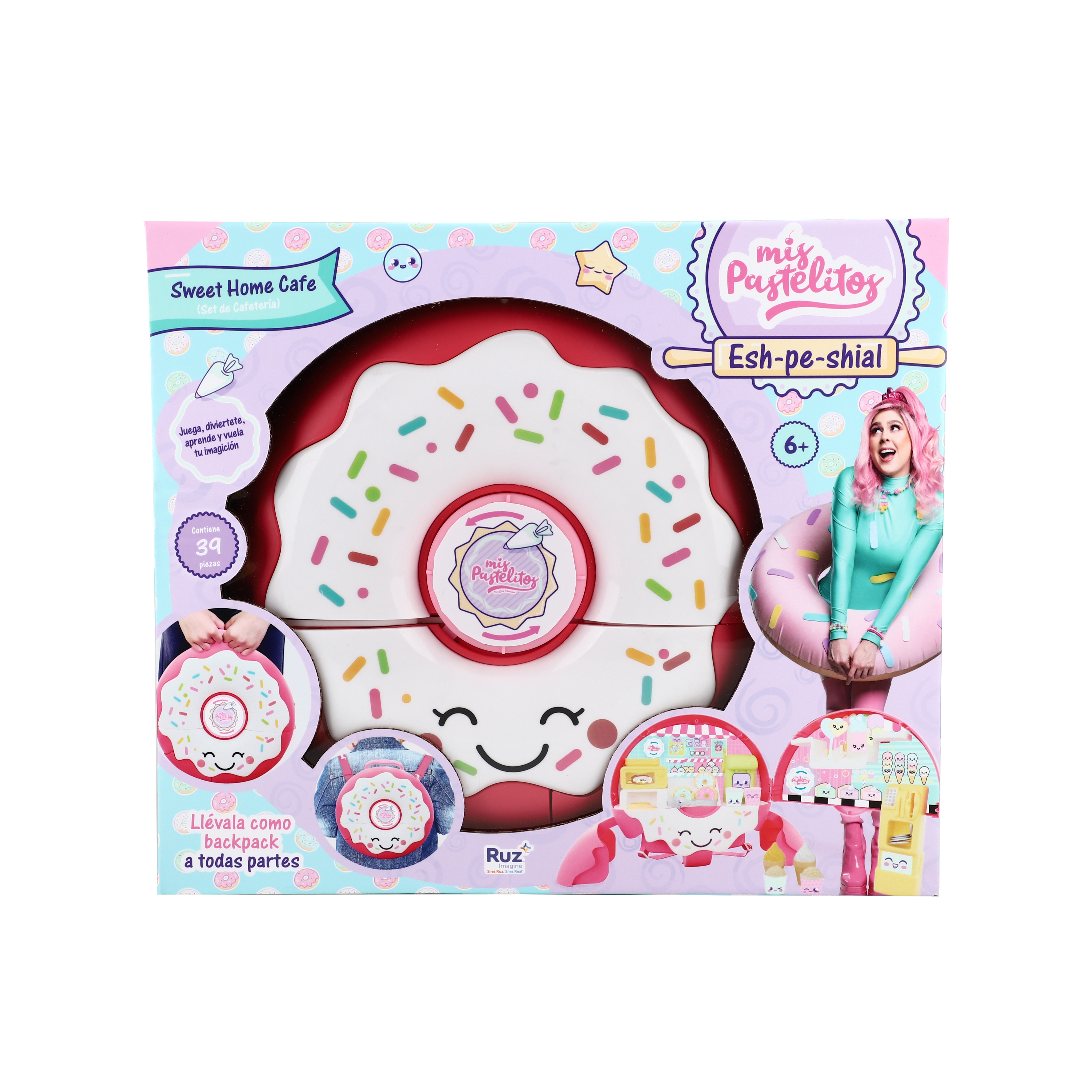 Foto 5 pulgar | Set De Juego Ruz Mis Pastelitos (mochila De Dona Rosa/blanco)