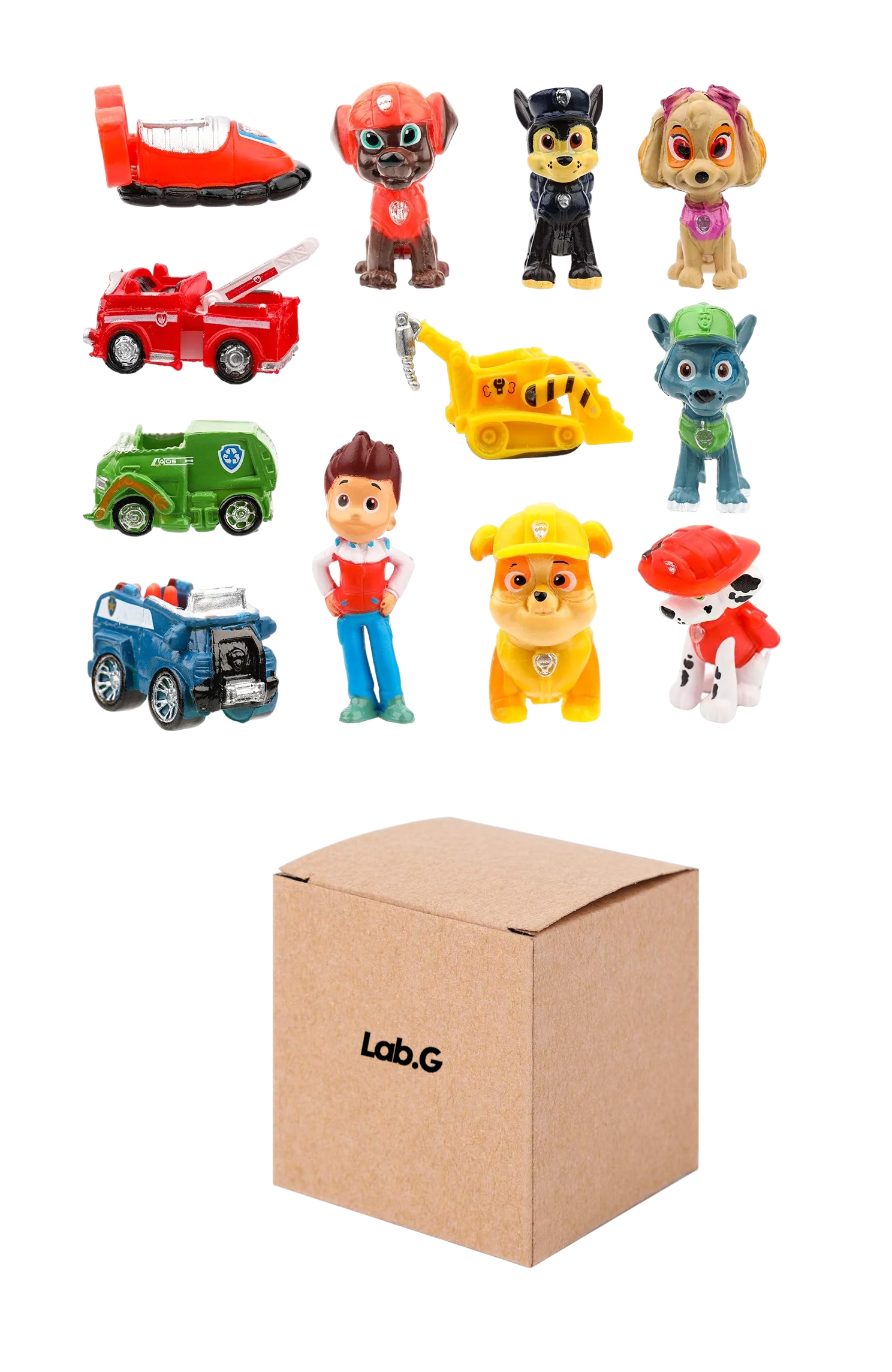 Juego De Paw Patrol Para Niños 12 Pcs Decoración De Tartas Multicolor Estilo 1