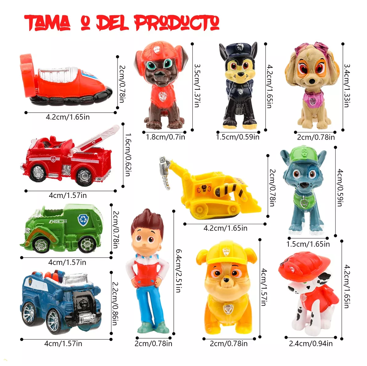 Foto 4 pulgar | Juego De Paw Patrol Para Niños 12 Pcs Decoración De Tartas Multicolor Estilo 1