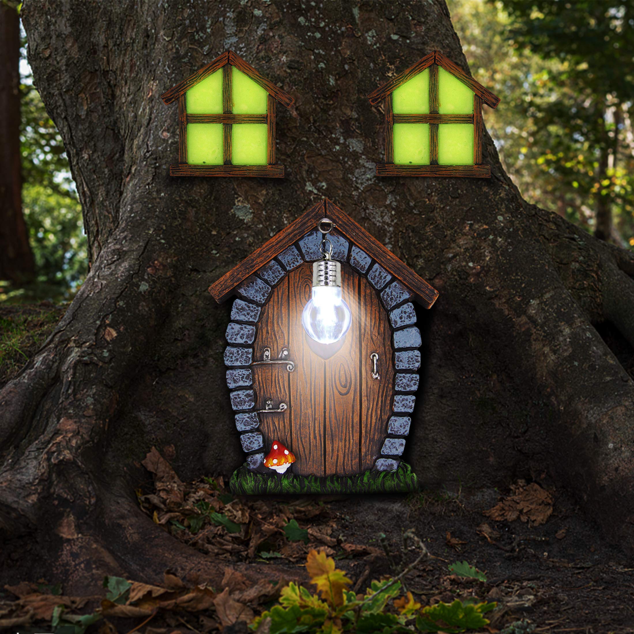 Foto 5 | Juegoal En Miniatura Para Ventana Y Puerta Fairy Gnome Home Con Lámpara - Venta Internacional.