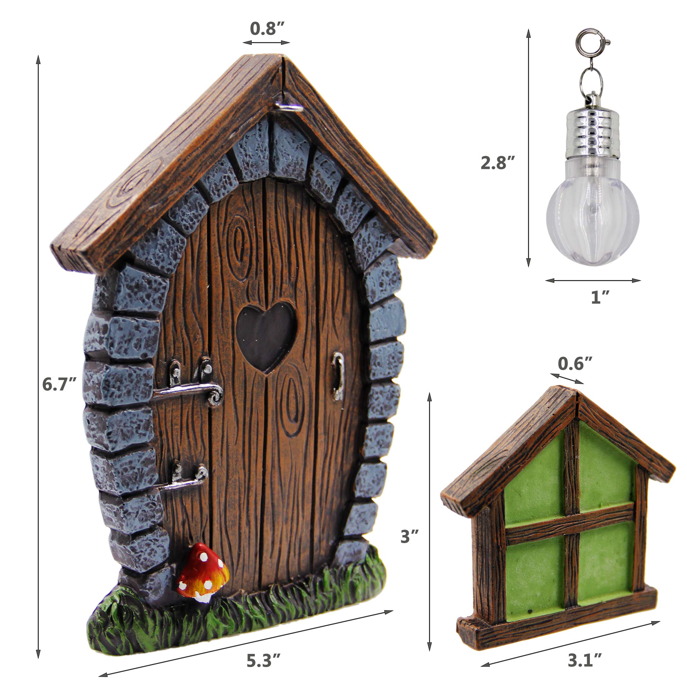 Foto 6 | Juegoal En Miniatura Para Ventana Y Puerta Fairy Gnome Home Con Lámpara - Venta Internacional.