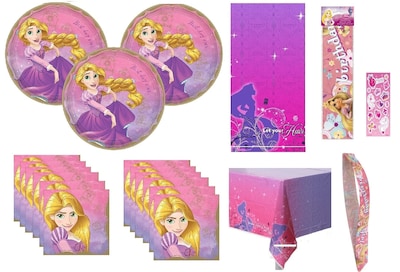 Foto 1 | Paquete De Fiesta Unique Tangled Rapunzel Para 16 Personas Con Platos Y Servilletas - Venta Internacional.