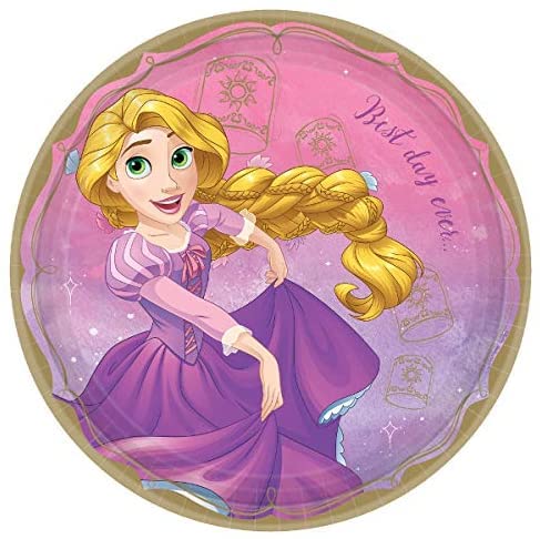 Foto 2 | Paquete De Fiesta Unique Tangled Rapunzel Para 16 Personas Con Platos Y Servilletas - Venta Internacional.
