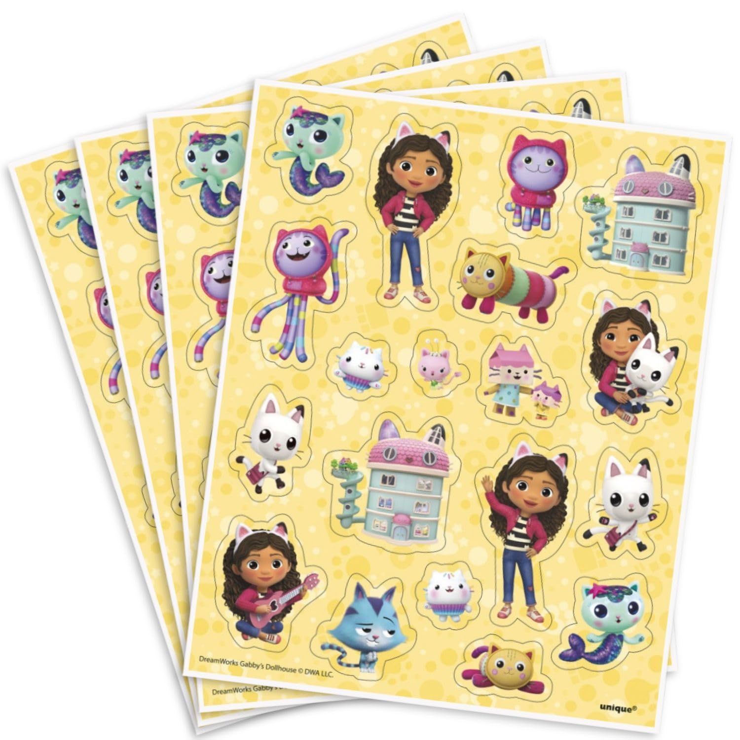 Foto 1 | Hoja De Pegatinas De Papel Amarillo Unique Gabby's Dollhouse (paquete De 4) - Venta Internacional.