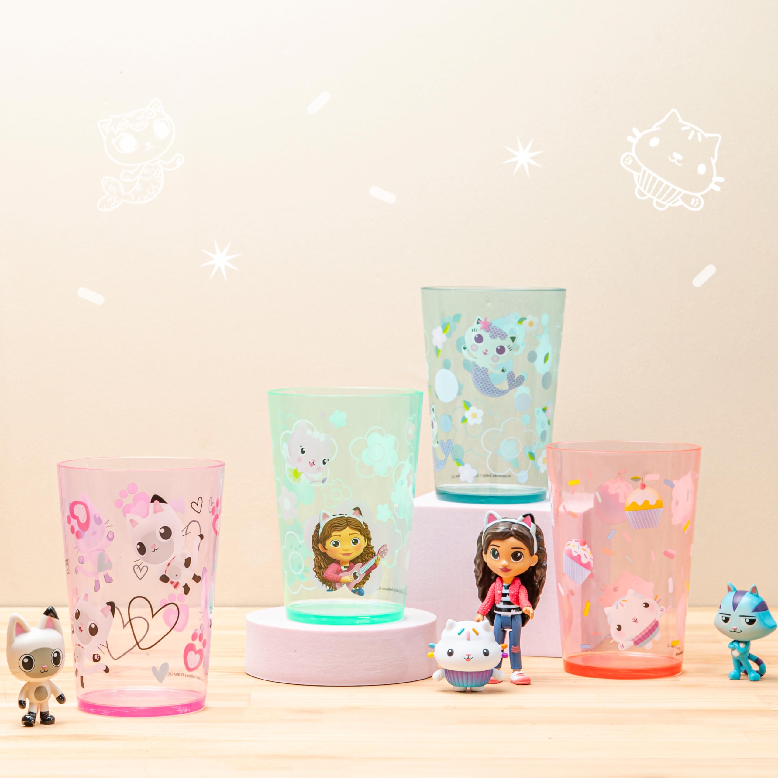 Foto 3 pulgar | Set De Vasos Zak Designs Dreamworks Gabby's Dollhouse, 430 Ml, Paquete De 4 - Venta Internacional.