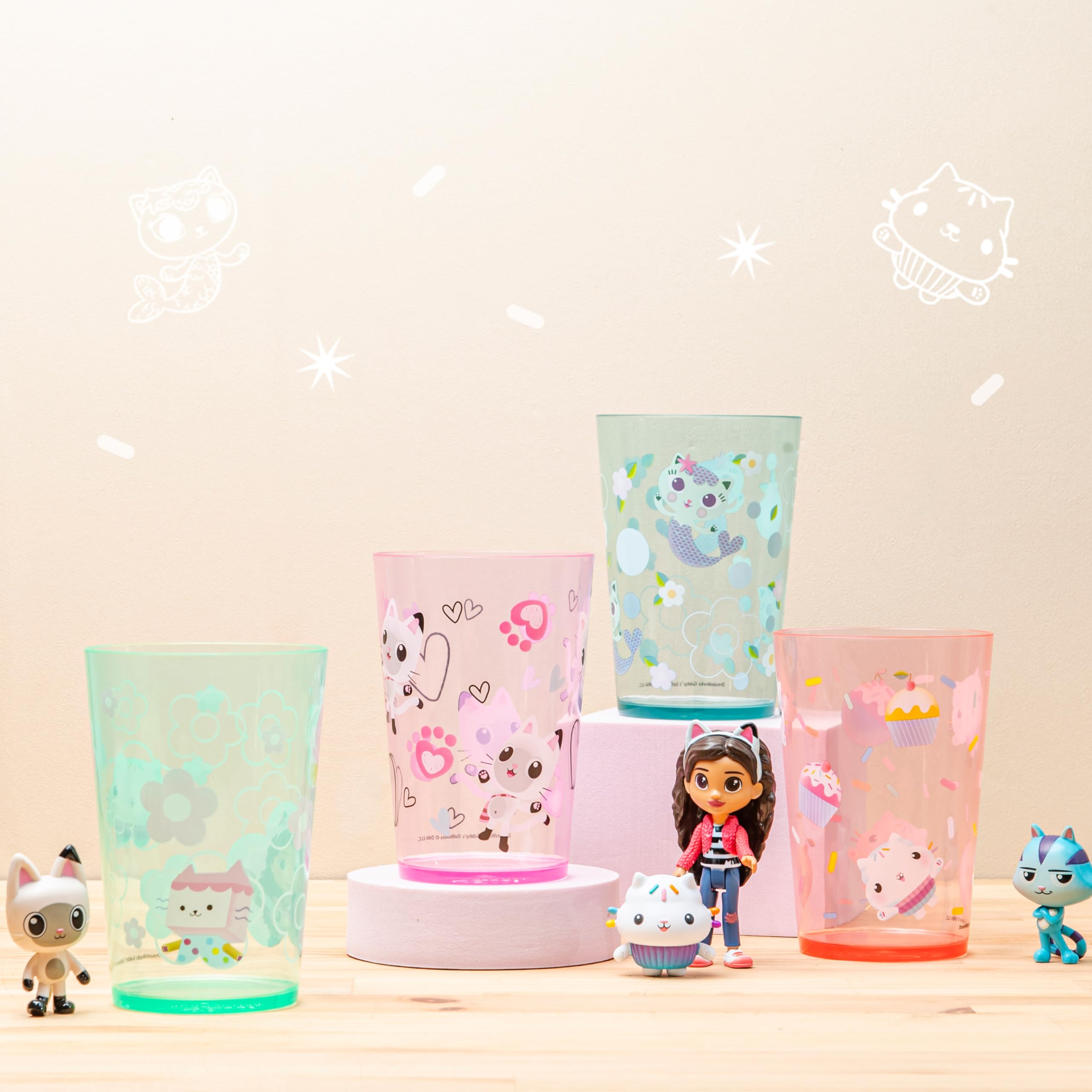 Foto 4 pulgar | Set De Vasos Zak Designs Dreamworks Gabby's Dollhouse, 430 Ml, Paquete De 4 - Venta Internacional.