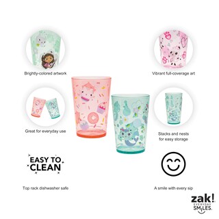 Foto 4 | Set De Vasos Zak Designs Dreamworks Gabby's Dollhouse, 430 Ml, Paquete De 4 - Venta Internacional.
