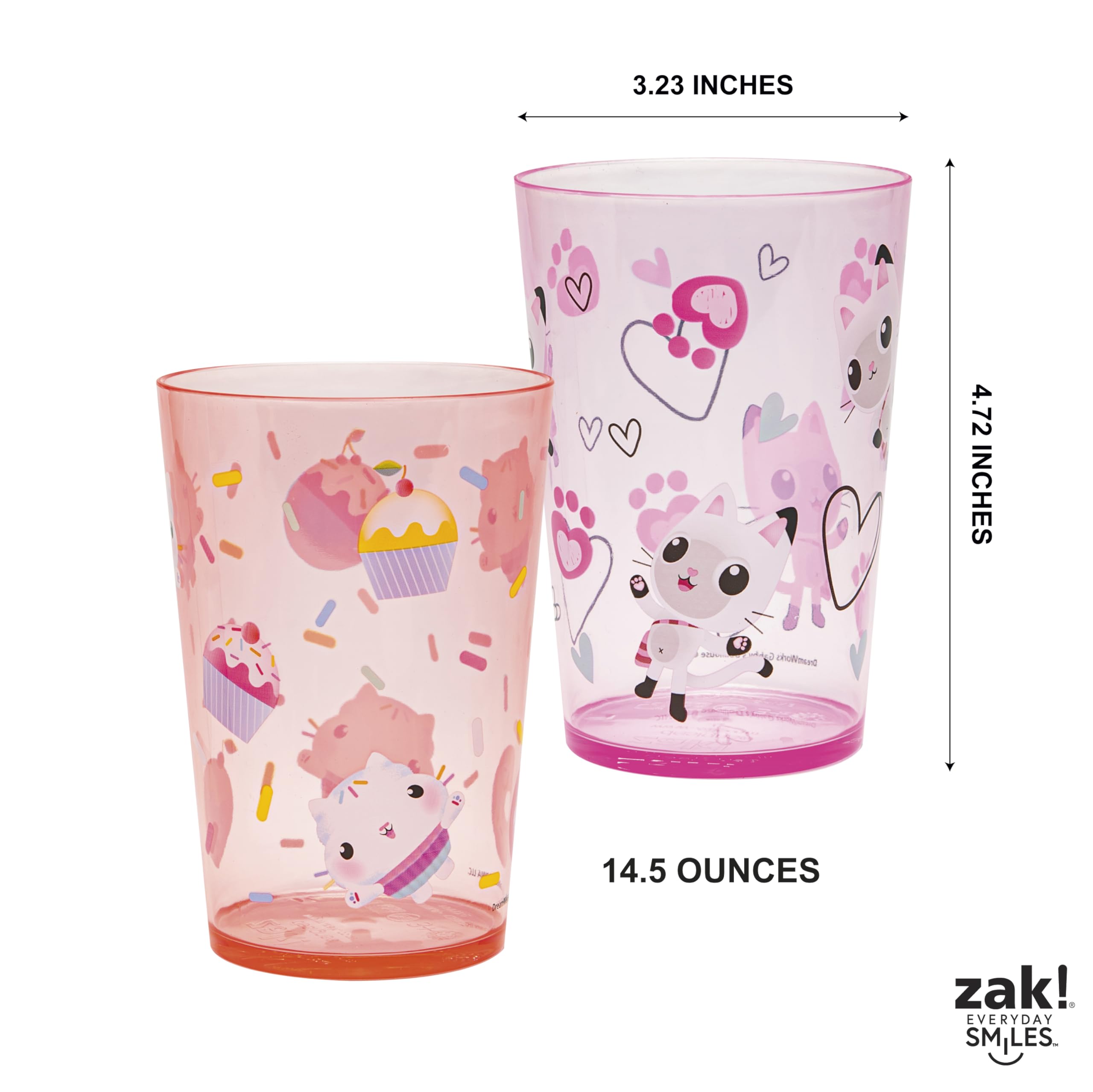 Foto 6 pulgar | Set De Vasos Zak Designs Dreamworks Gabby's Dollhouse, 430 Ml, Paquete De 4 - Venta Internacional.