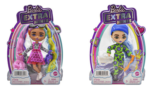 Foto 2 pulgar | Barbie Extra Minis Pack 2 Muñecas 14cm Hgp62 Mattel