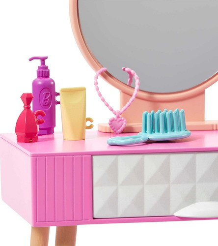 Foto 4 pulgar | Barbie Kit De Tocador 10 Accesorios 1 Conjunto Hjv35 Mattel