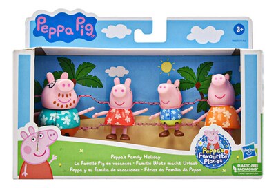 Foto 1 | Peppa Pig Y Su Familia De Vacaciones 4 Figuras Hasbro Da