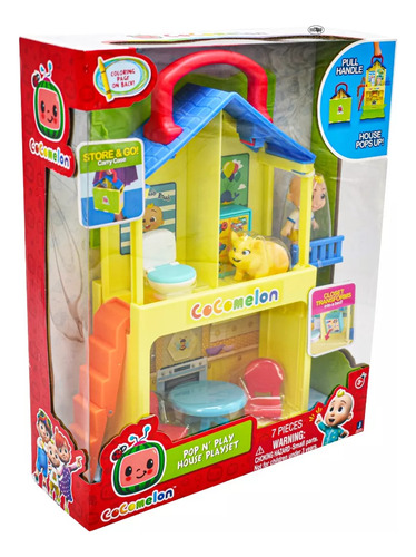 Foto 3 pulgar | Set De Figuras Cocomelon Delux Pop N´ Play House - Casa Familiar Tipo Maletin Con 7 Piezas