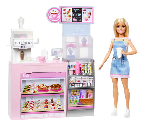 Foto 2 | Barbie Profesiones Cafetería Mas De 10 Piezas Mattel