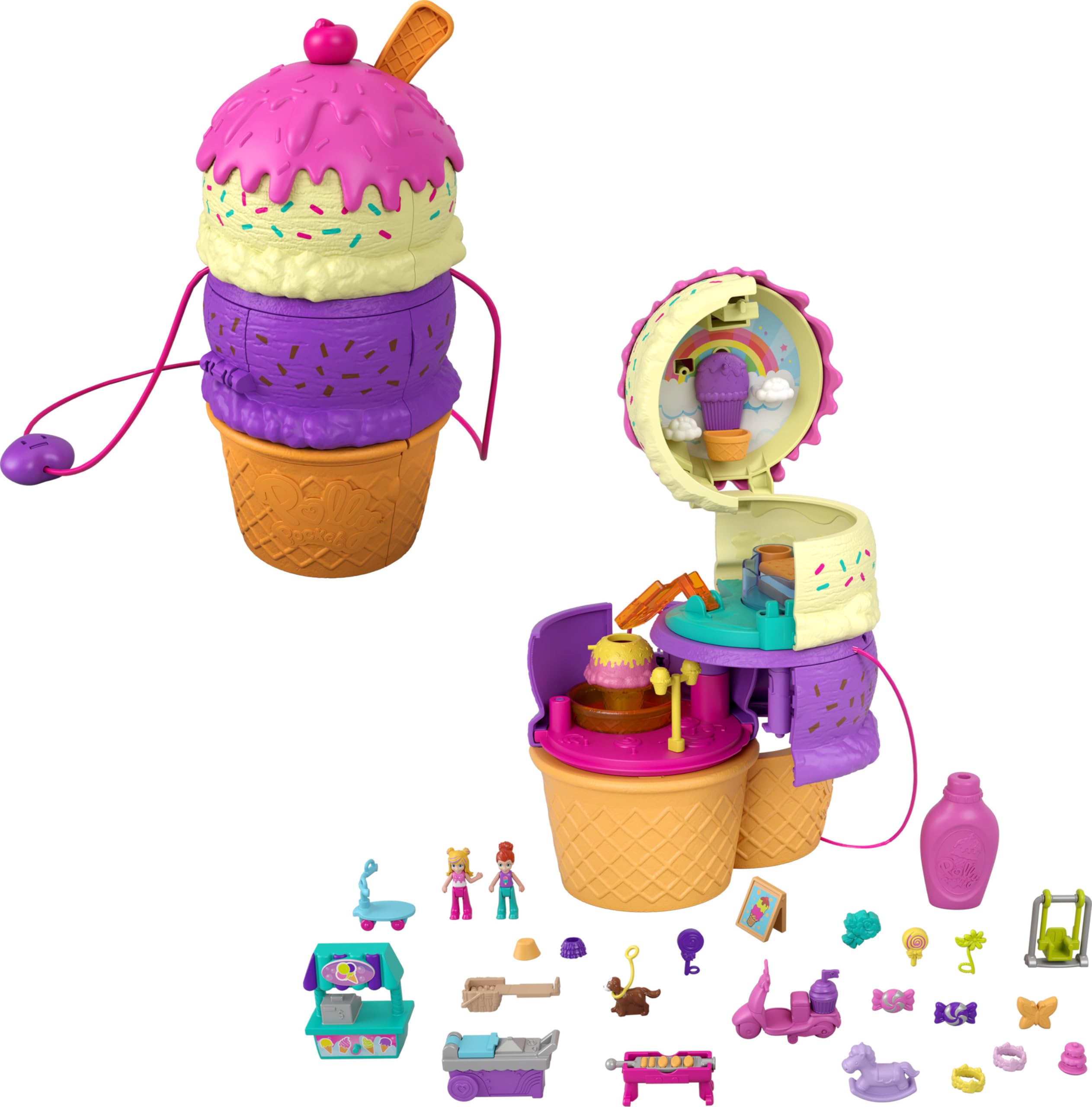 Foto 2 pulgar | Parque Infantil Polly Pocket Dolls con Forma de Helado - Venta Internacional