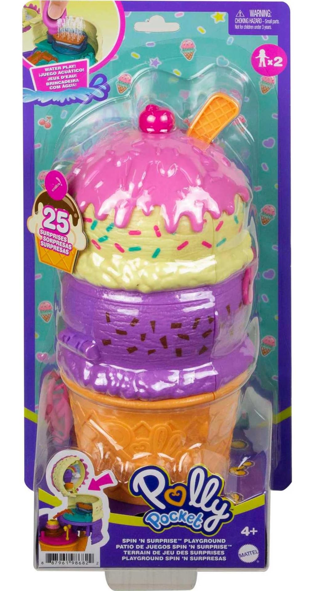 Foto 7 pulgar | Parque Infantil Polly Pocket Dolls con Forma de Helado - Venta Internacional