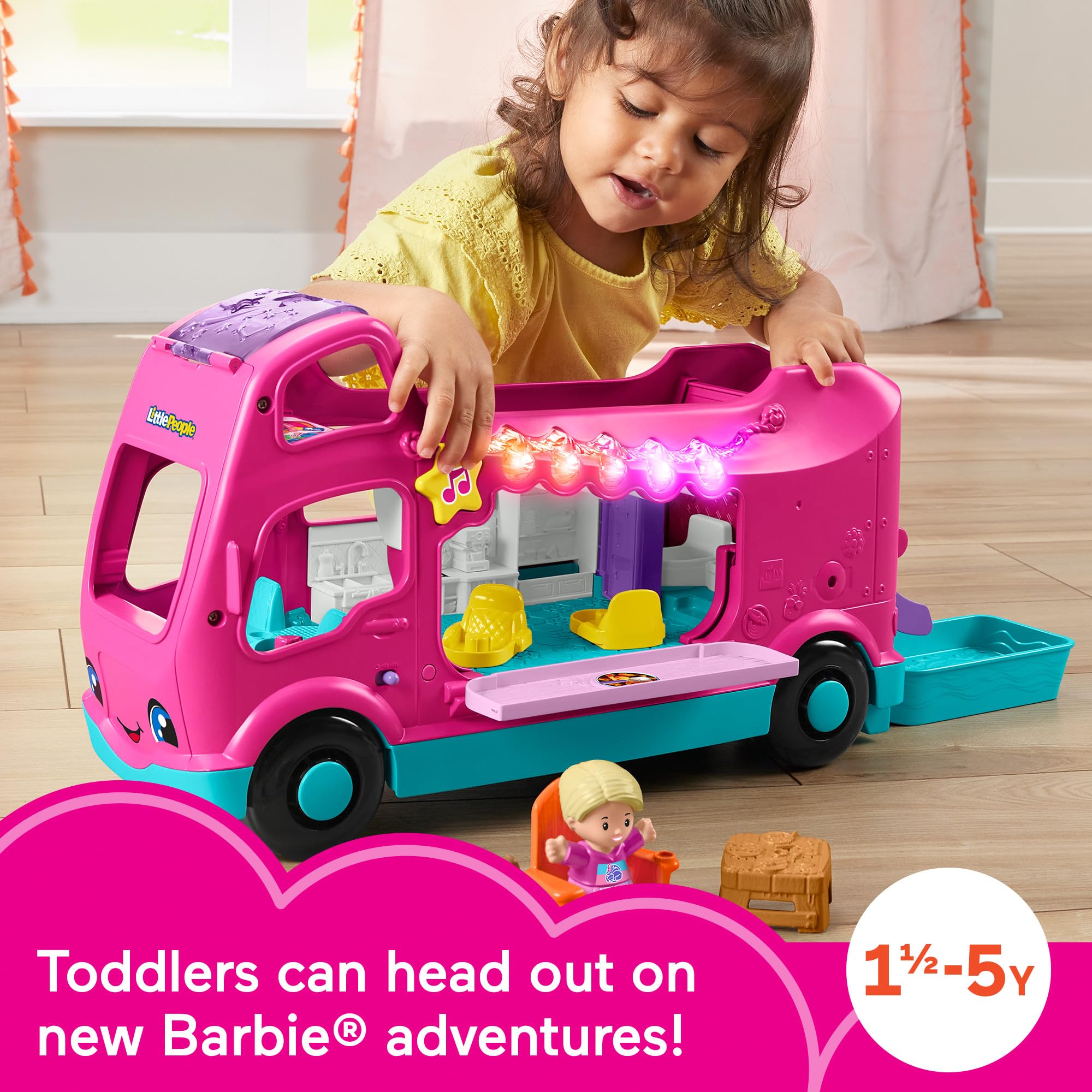 Foto 3 pulgar | Juguete Fisher-Price Little People Little Dreamcamper RV - Venta Internacional