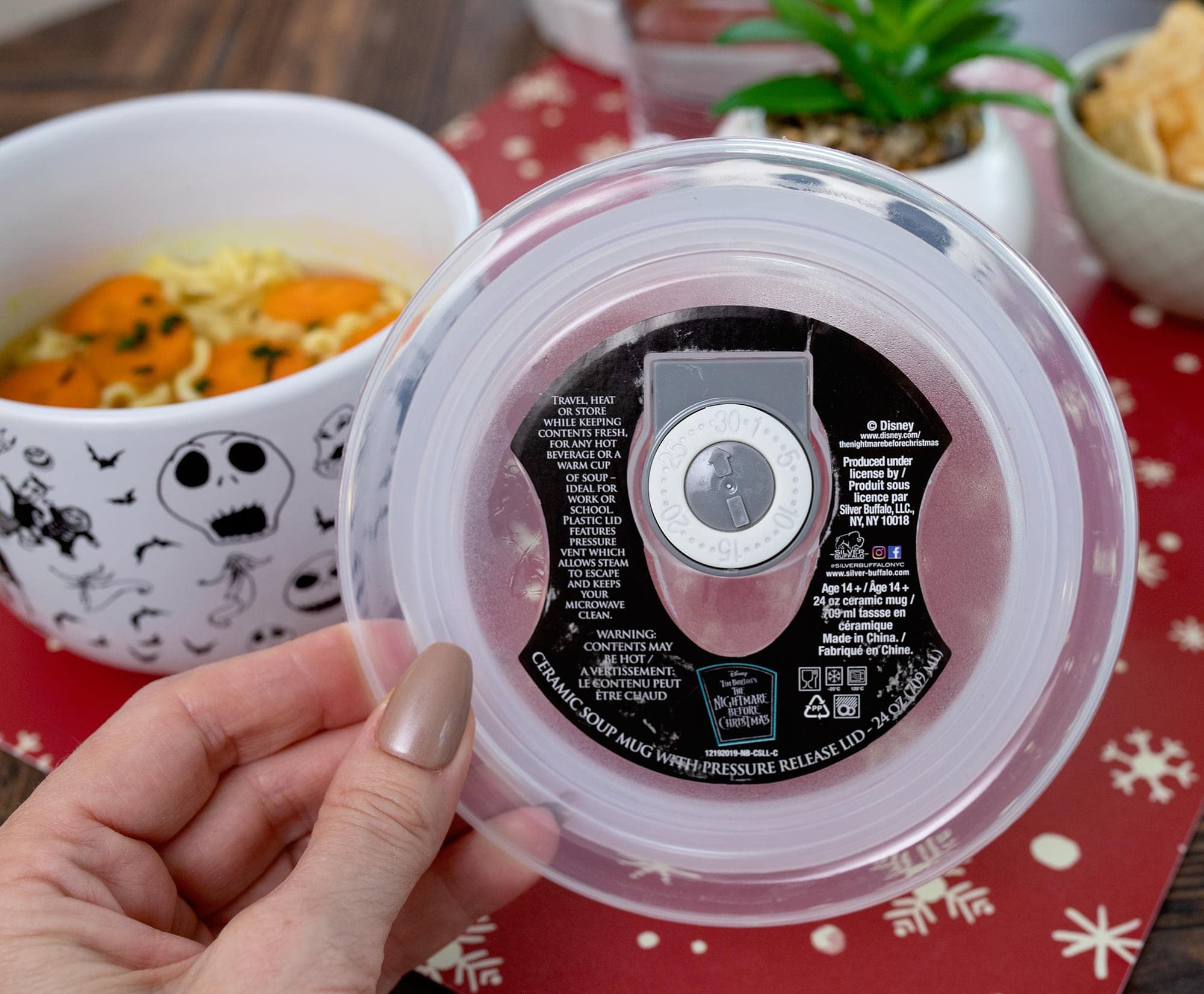 Foto 7 pulgar | Taza De Sopa Plateada Buffalo Disney Nightmare Before Christmas - Venta Internacional.