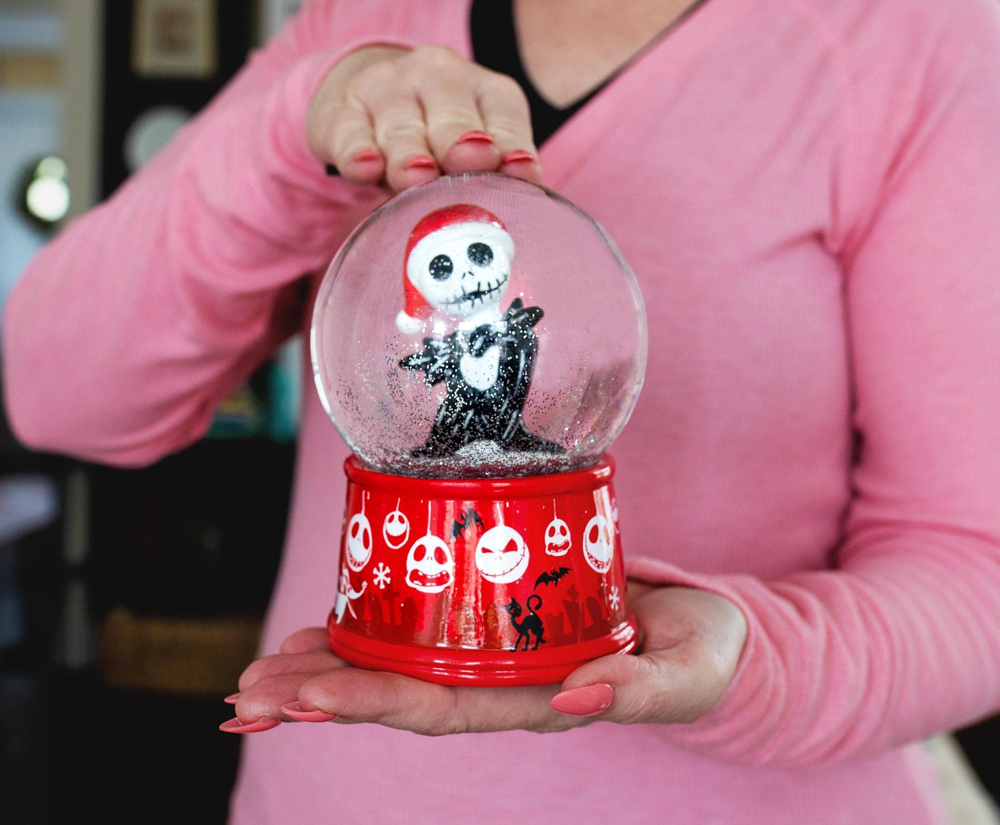 Foto 5 pulgar | Bola De Nieve Silver Buffalo Disney Nightmare Before Christmas - Venta Internacional.