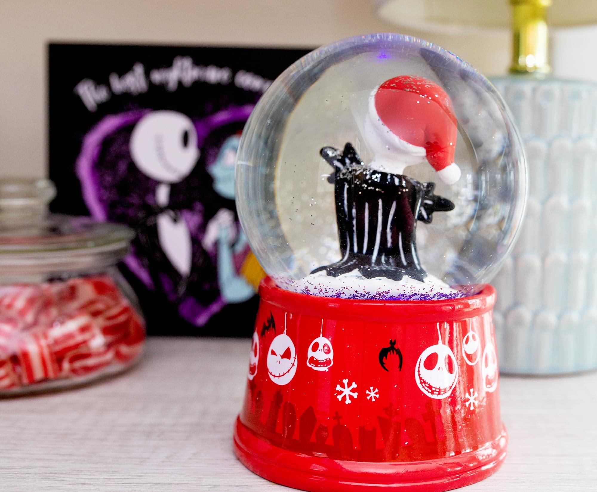 Foto 7 pulgar | Bola De Nieve Silver Buffalo Disney Nightmare Before Christmas - Venta Internacional.