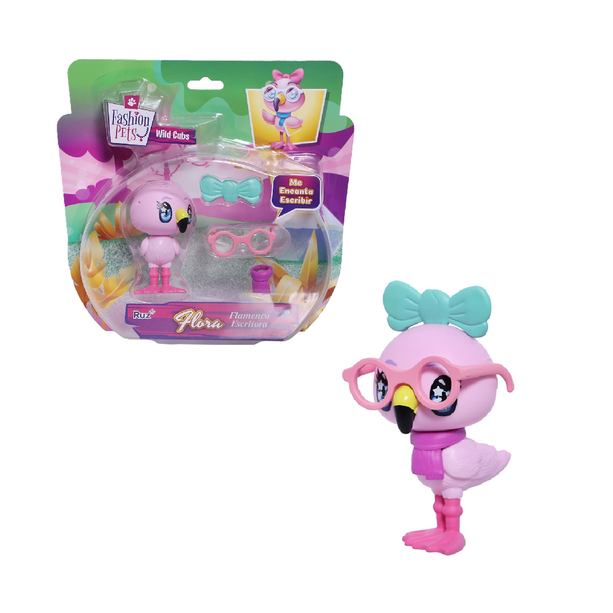 Foto 1 | Figuras Ruz Fashion Pets Wild Cubs (flamingo Oficinist 10 Cm)