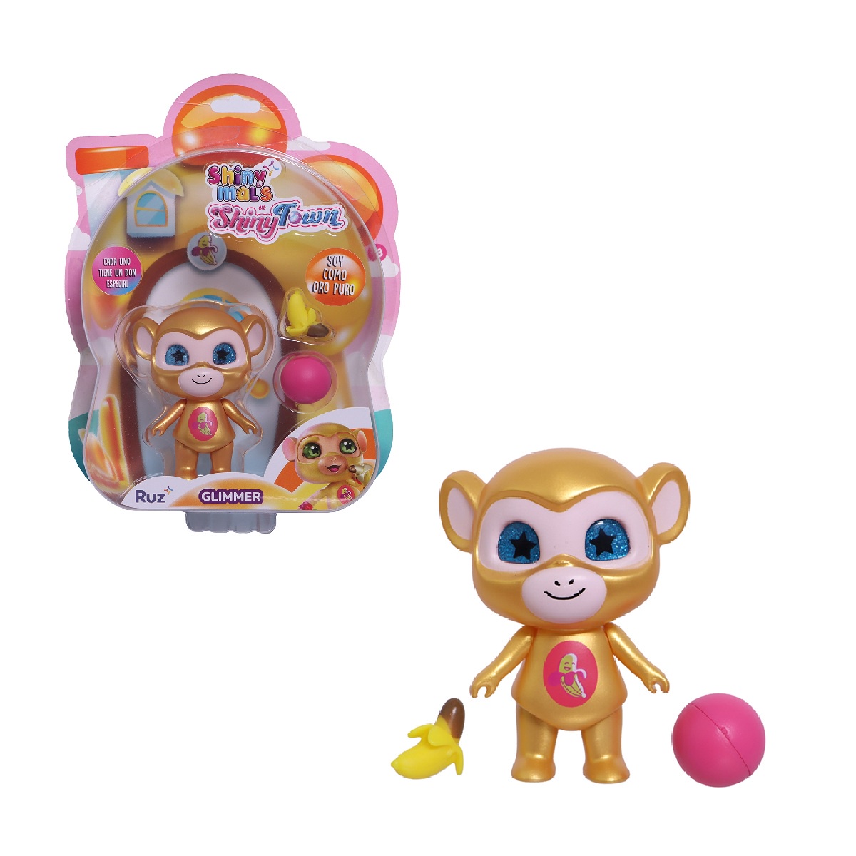 Mini Figuras Ruz Shinymals (monkey Golden 8cm)