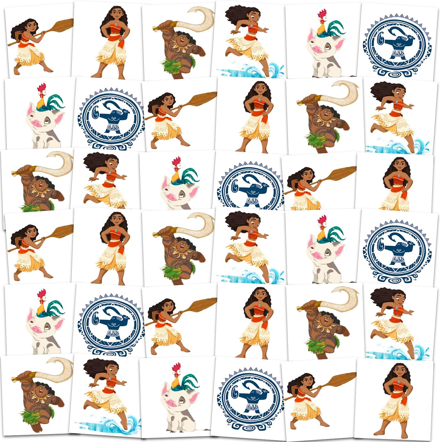 Foto 3 pulgar | Tatuajes Temporales Disney Moana 72 Unidades Para Niños - Venta Internacional.