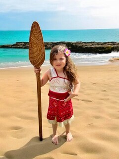 Foto 2 | Disfraz De Madera En Canoa, Remo, Inspirado En Moana 2, De 4 Pies Para Niños - Venta Internacional.