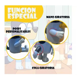 Foto 2 | 12pcs Bluey Familia Y Amigos Lab.g Figura Modelo Juguete Colores Mixtos