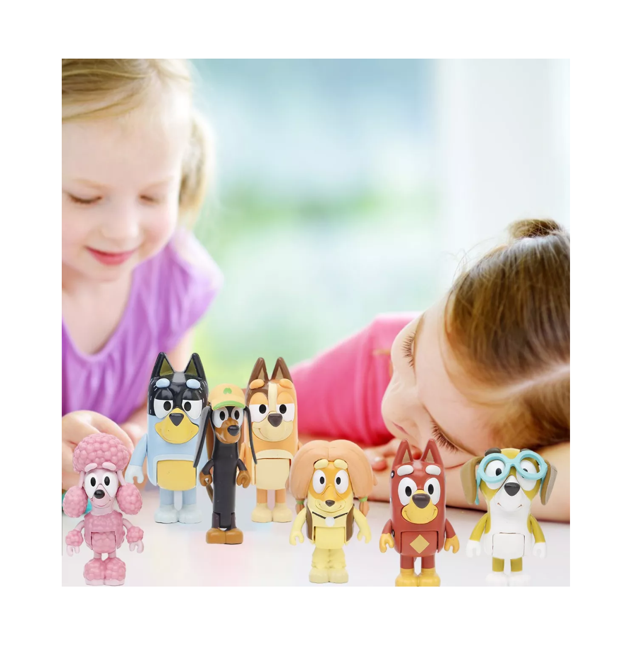 Foto 5 pulgar | 12pcs Bluey Familia Y Amigos Lab.g Figura Modelo Juguete Colores Mixtos