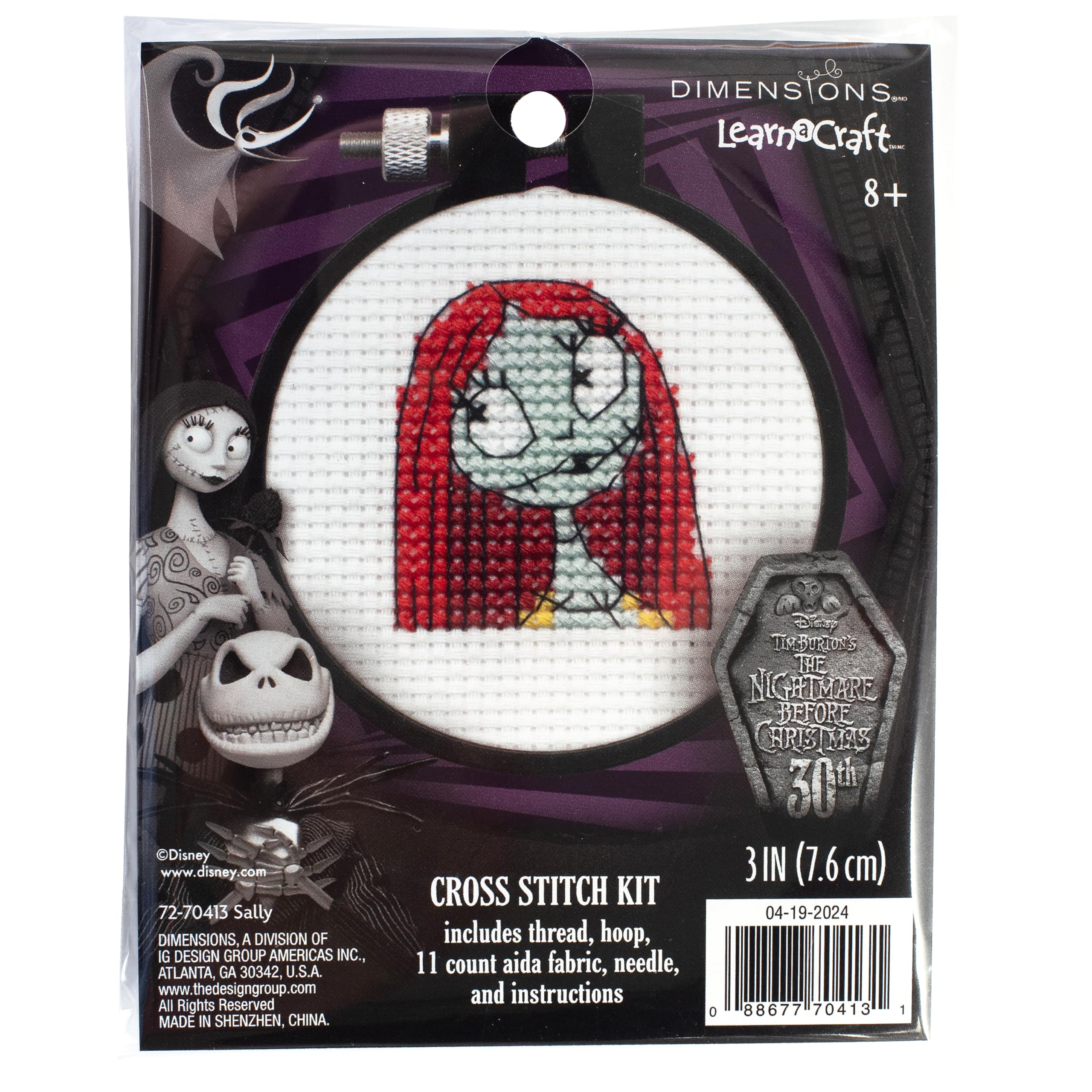 Foto 2 pulgar | Dimensiones Del Kit De Punto De Cruz: Disney Nightmare Before Christmas - Venta Internacional.