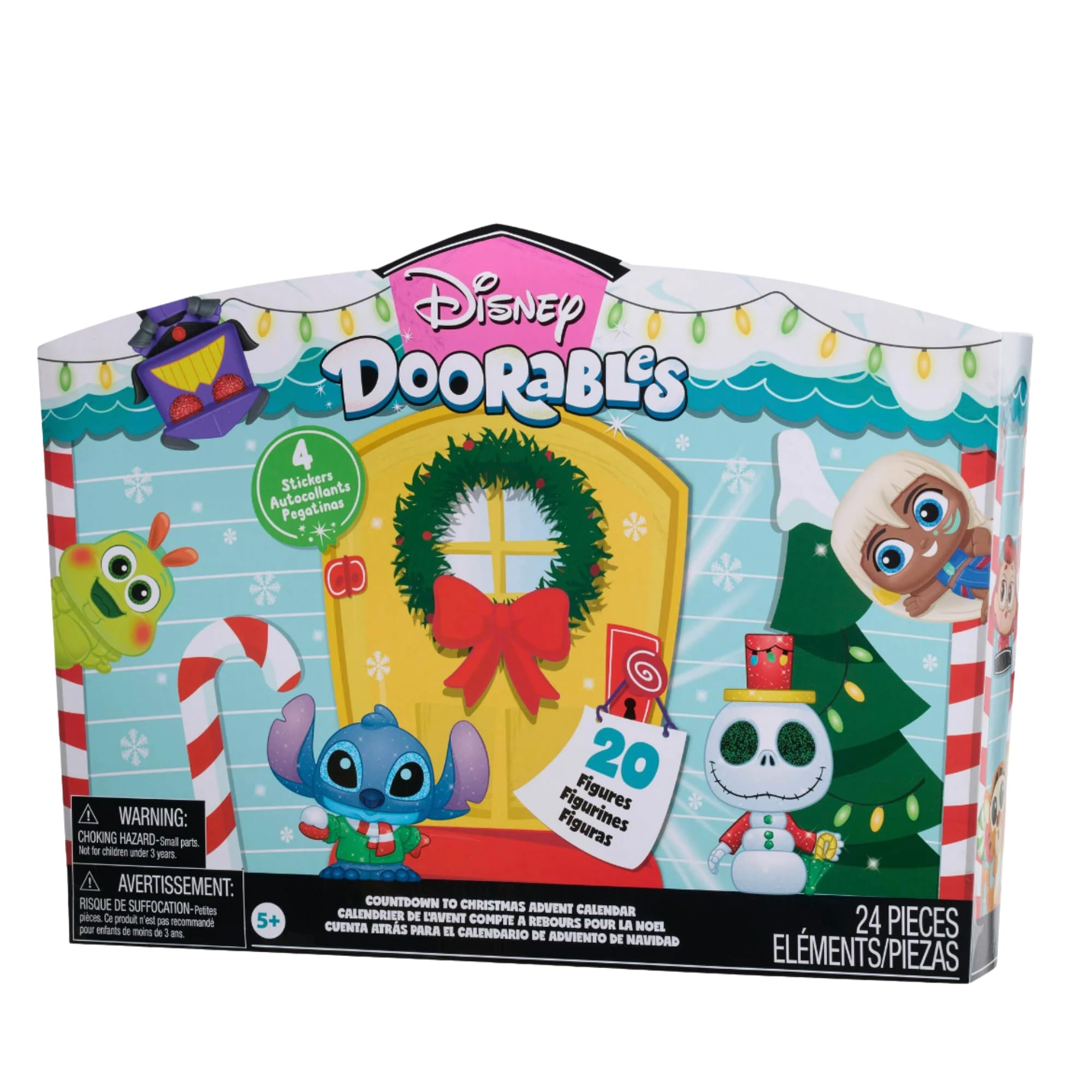 Foto 4 | Calendario De Adviento Just Play Disney Doorables 2024 Con 24 Piezas - Venta Internacional.
