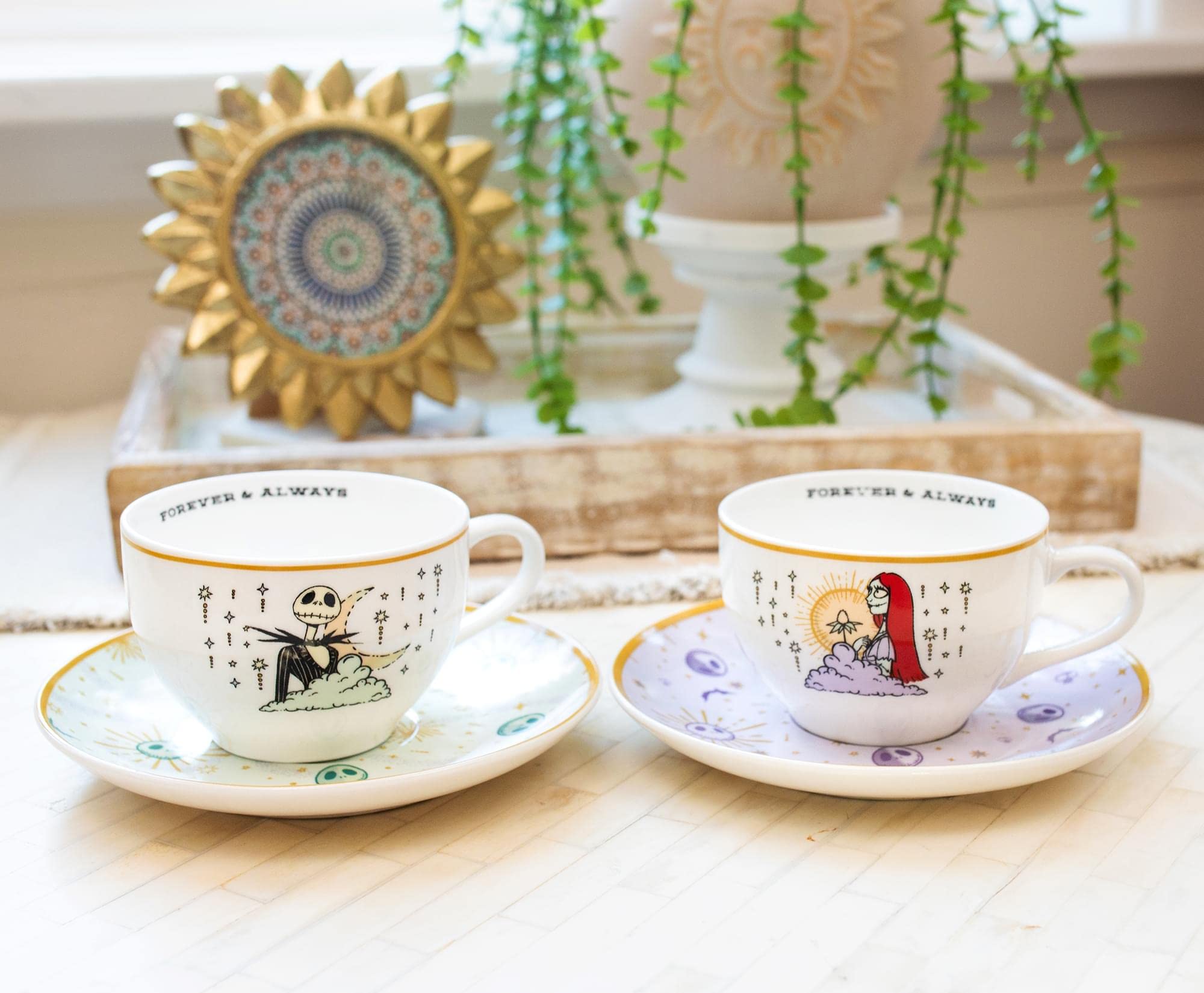 Foto 3 pulgar | Set De Tazas De Té Y Platillos Disney The Nightmare Before Christmas - Venta Internacional.