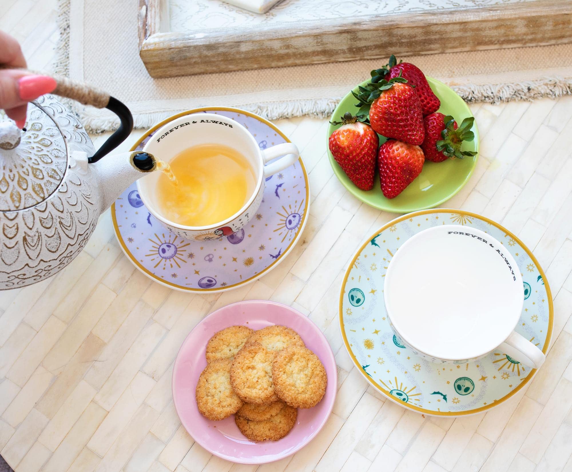 Foto 5 | Set De Tazas De Té Y Platillos Disney The Nightmare Before Christmas - Venta Internacional.