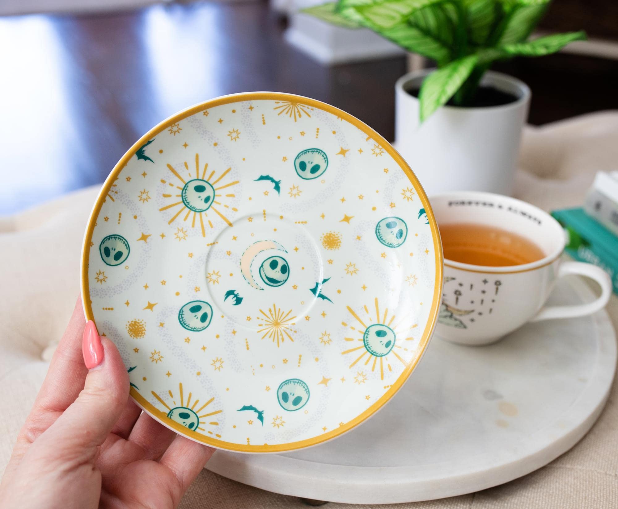 Foto 6 | Set De Tazas De Té Y Platillos Disney The Nightmare Before Christmas - Venta Internacional.