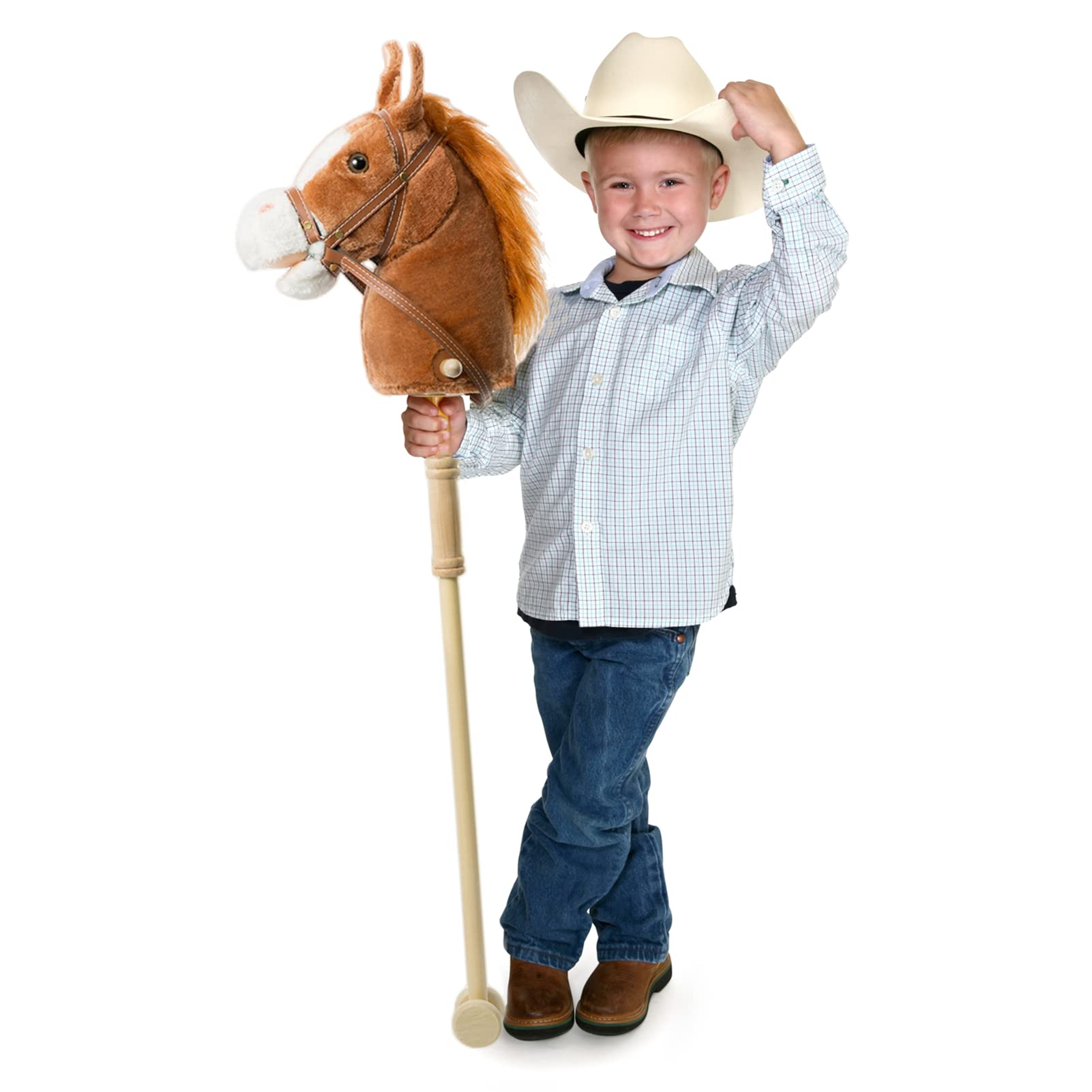 Foto 3 pulgar | Peluche Hollyhome Outdoor Palstick Horse Con Sonido De 36 Pulgadas - Venta Internacional.