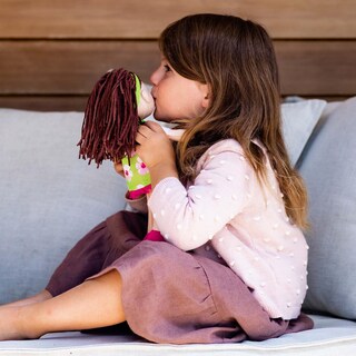 Foto 4 | Muñeca Suave Haba Coco con Cabello Castaño y Vestido Verde 12'' - Venta Internacional
