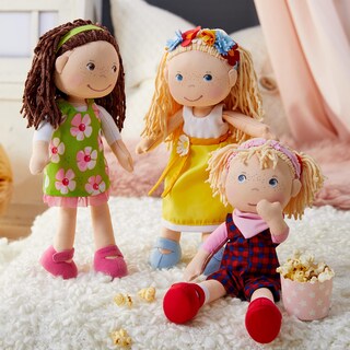 Foto 7 | Muñeca Suave Haba Coco con Cabello Castaño y Vestido Verde 12'' - Venta Internacional